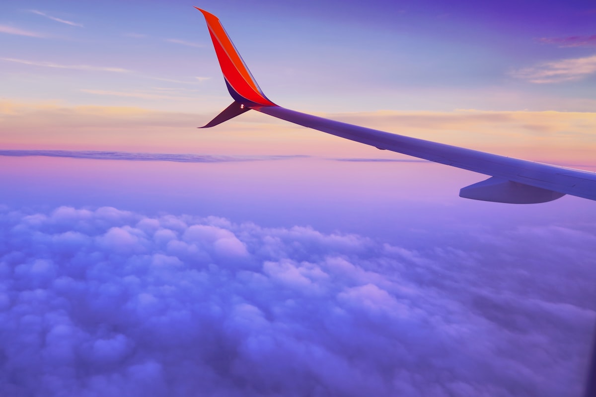 Blick aus dem Flugzeug